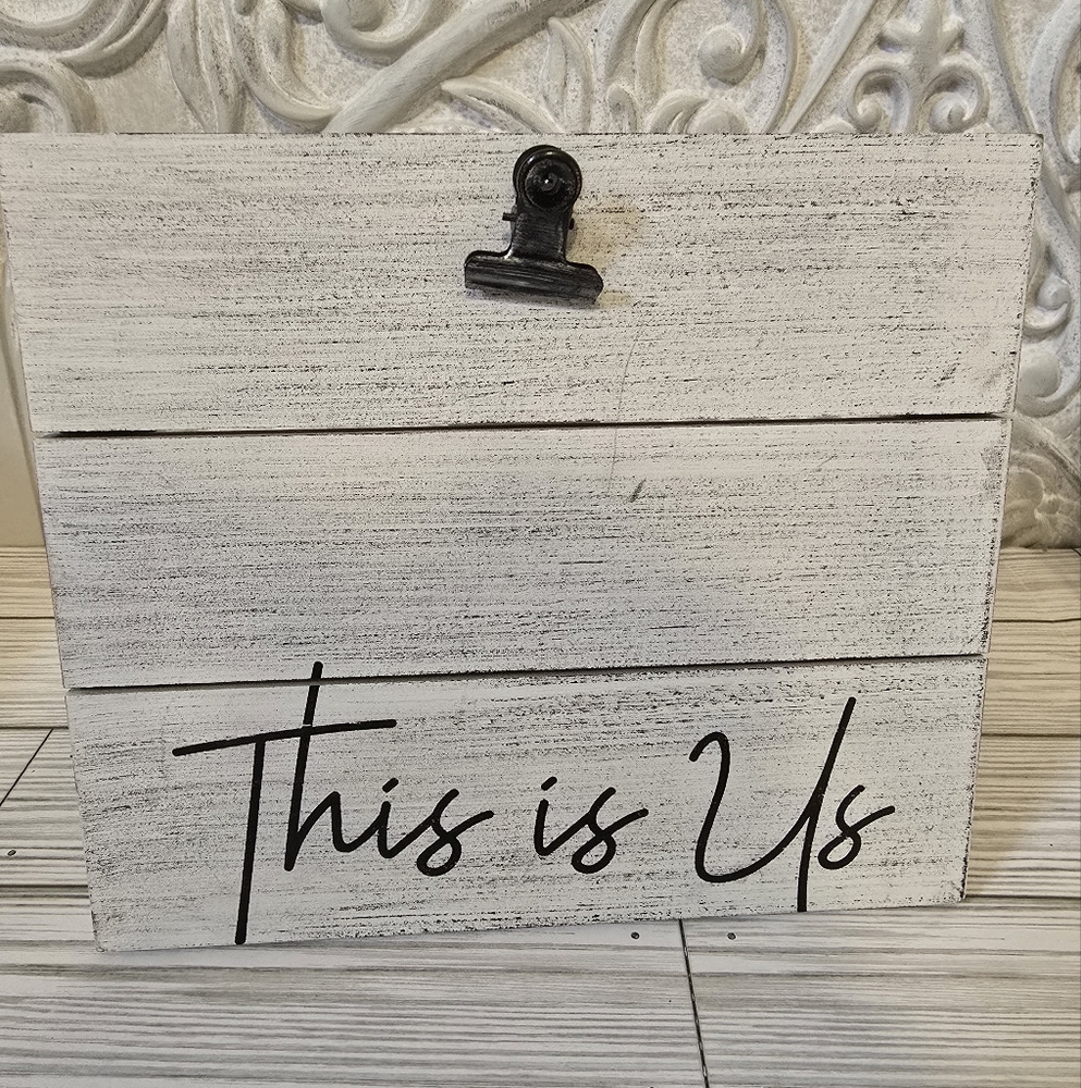 This Is Us Picture Board With Clip 8" × 9"
